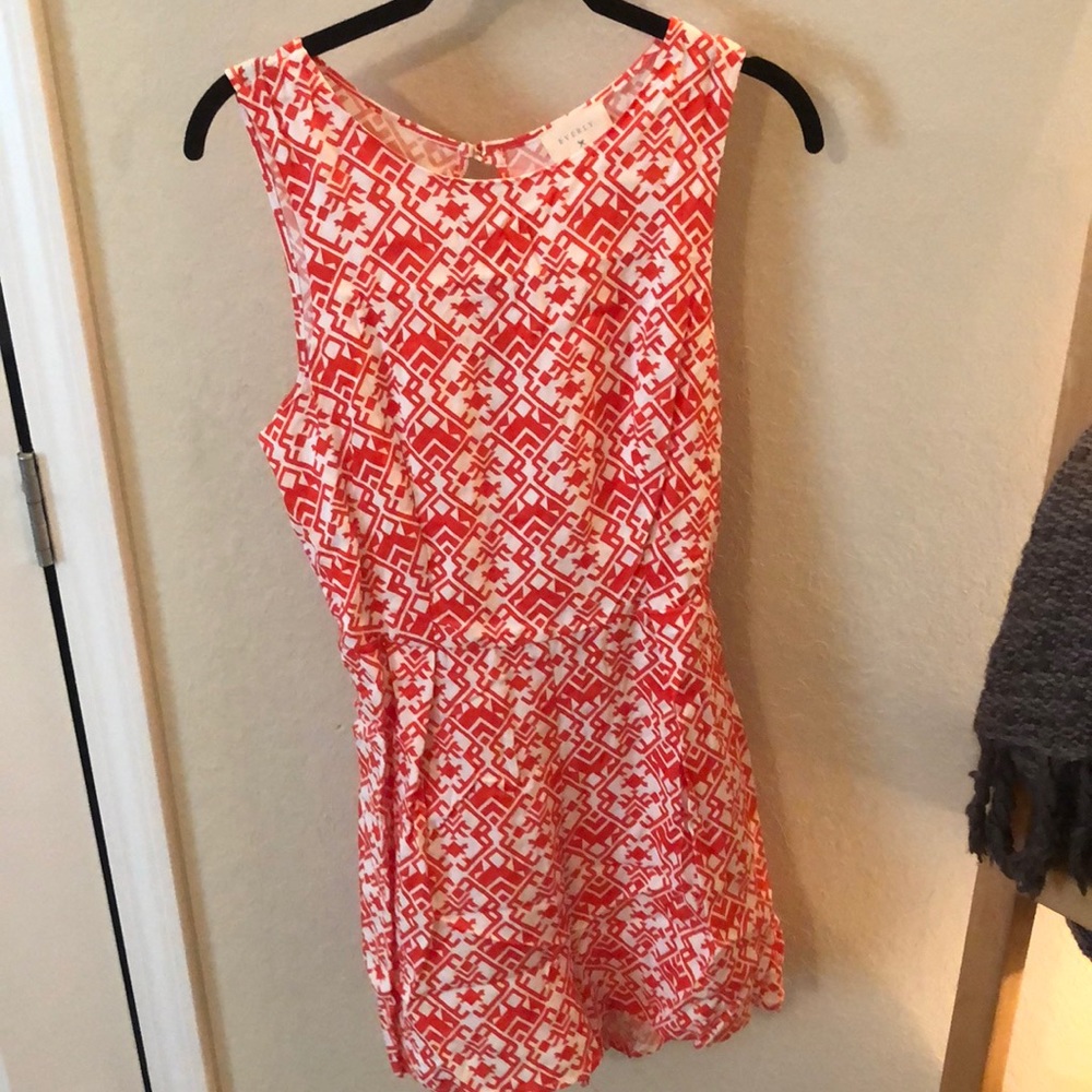 Red and white romper